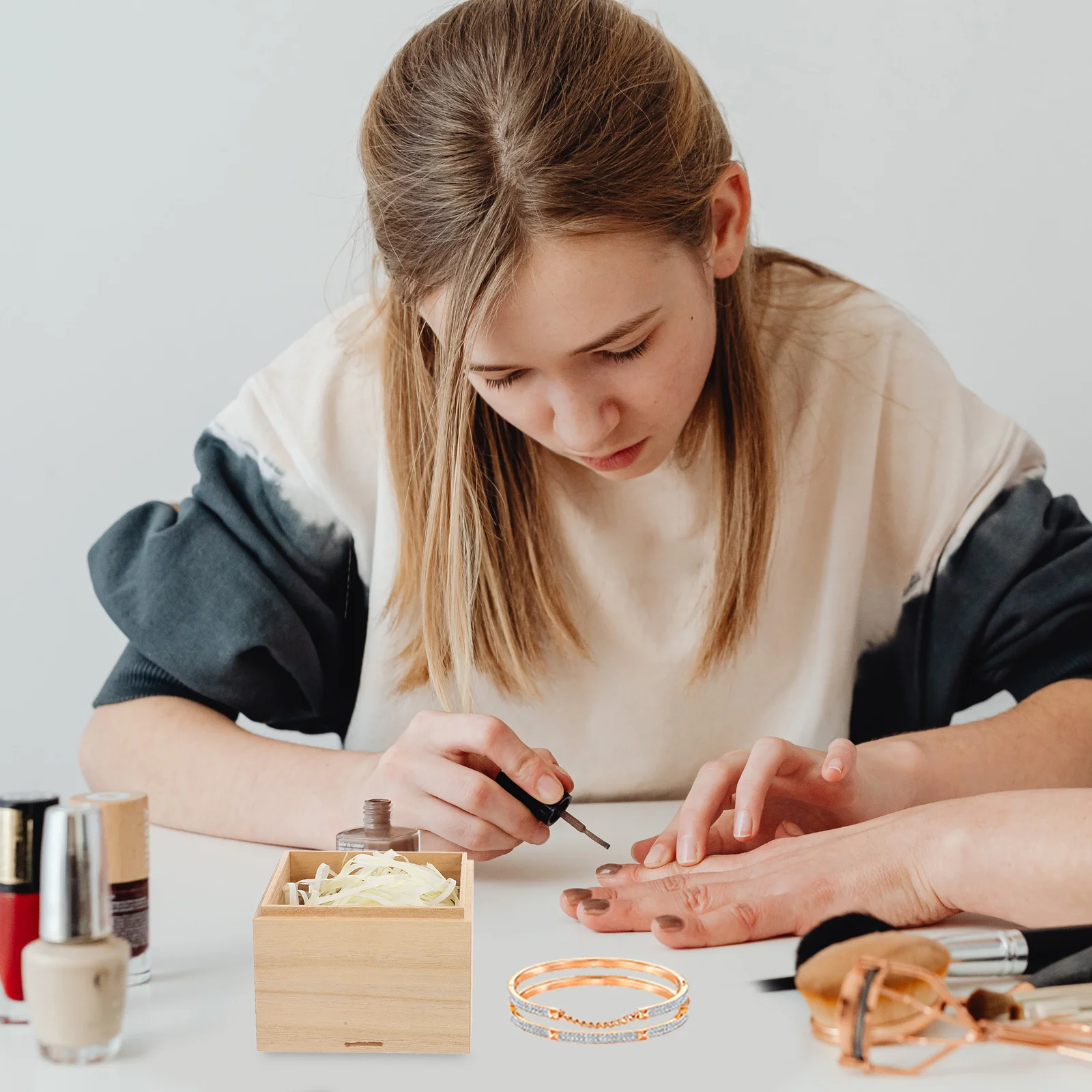 

Unfinished Wooden Keepsake For Diy Crafts Jewelry Storage Trinket Box Watch Case Small Wood Box Lid Rustic Organizer