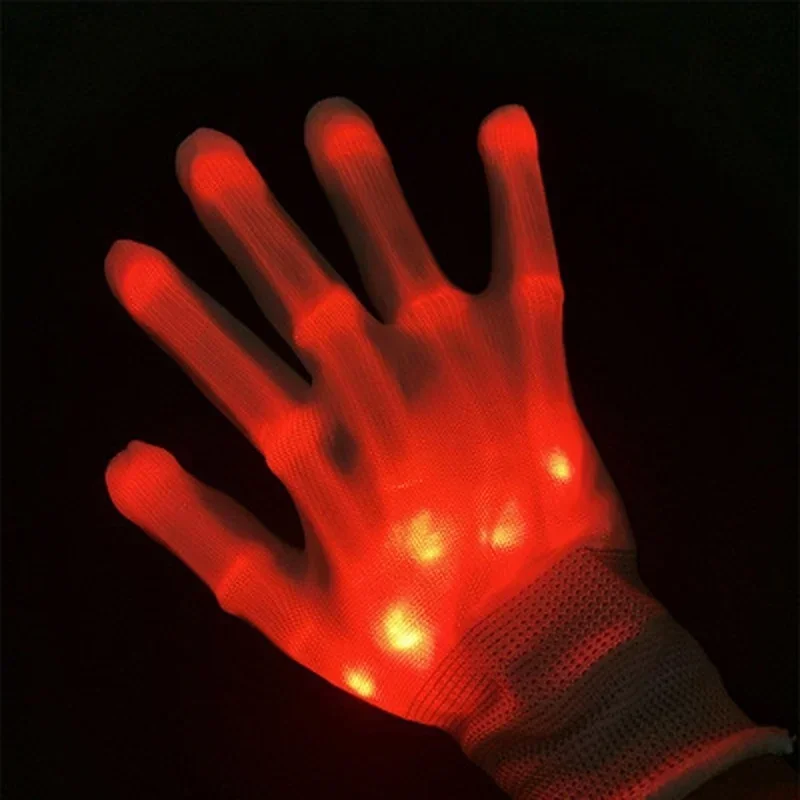 2026 LED Luminous Gloves Halloween Christmas Party Event Supplies High Bright Light Up Gloves Festival Atmosphere Decor Props