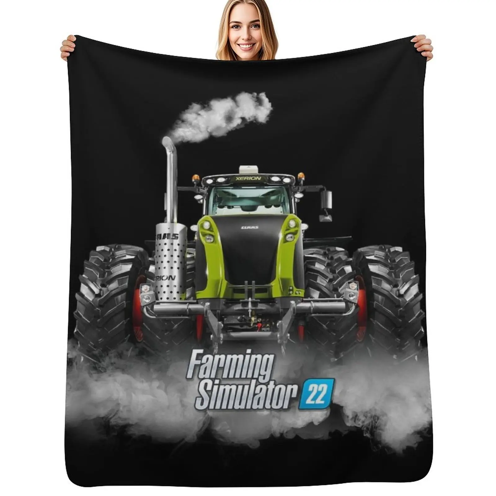Farming Simulator Mask 22 Class Xerion Throw Blanket Custom Designers Sofa Quilt Giant Sofa manga Blankets