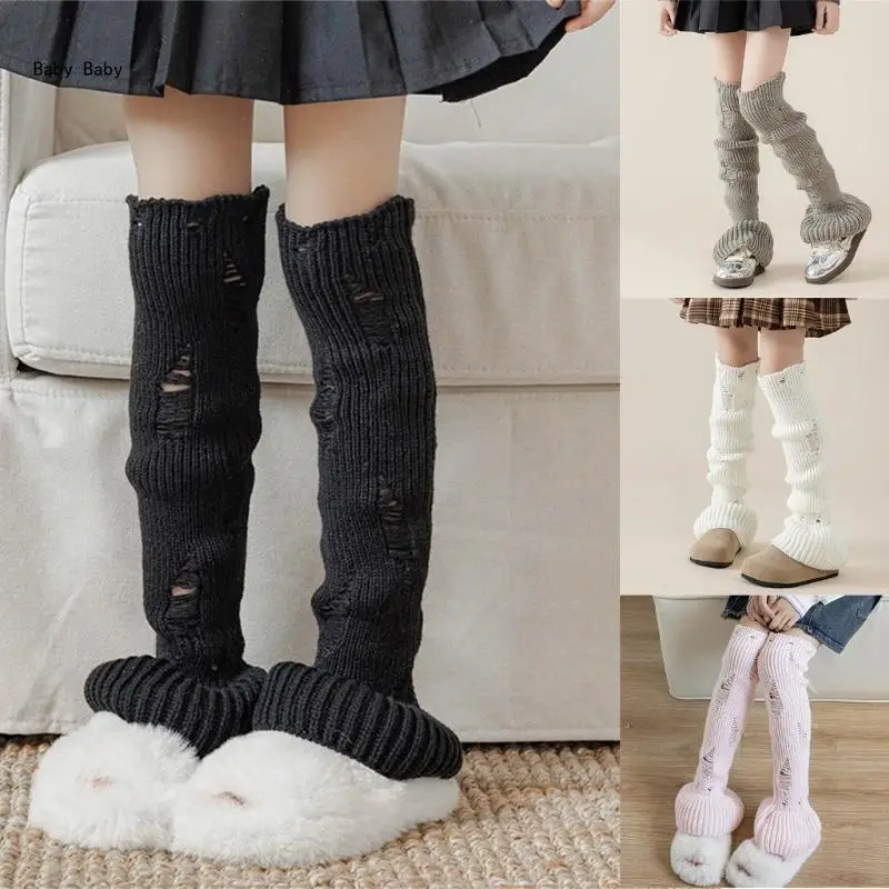

Slouchy Leg Warmers for Toddler Girl Autumn Winter Warm Knitted Leg Covers Q81A
