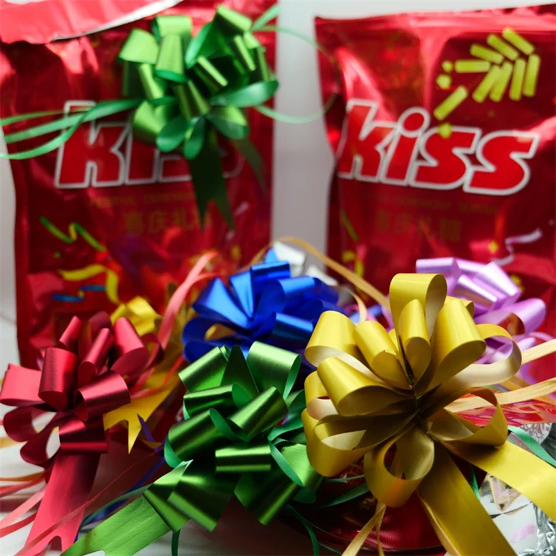 10/20/50Pcs Pull Bow Flower Pull Tie Ribbon for Christmas, Valentines Day, Wedding,Mother\'s Day, Birthday Party Gift Decoration