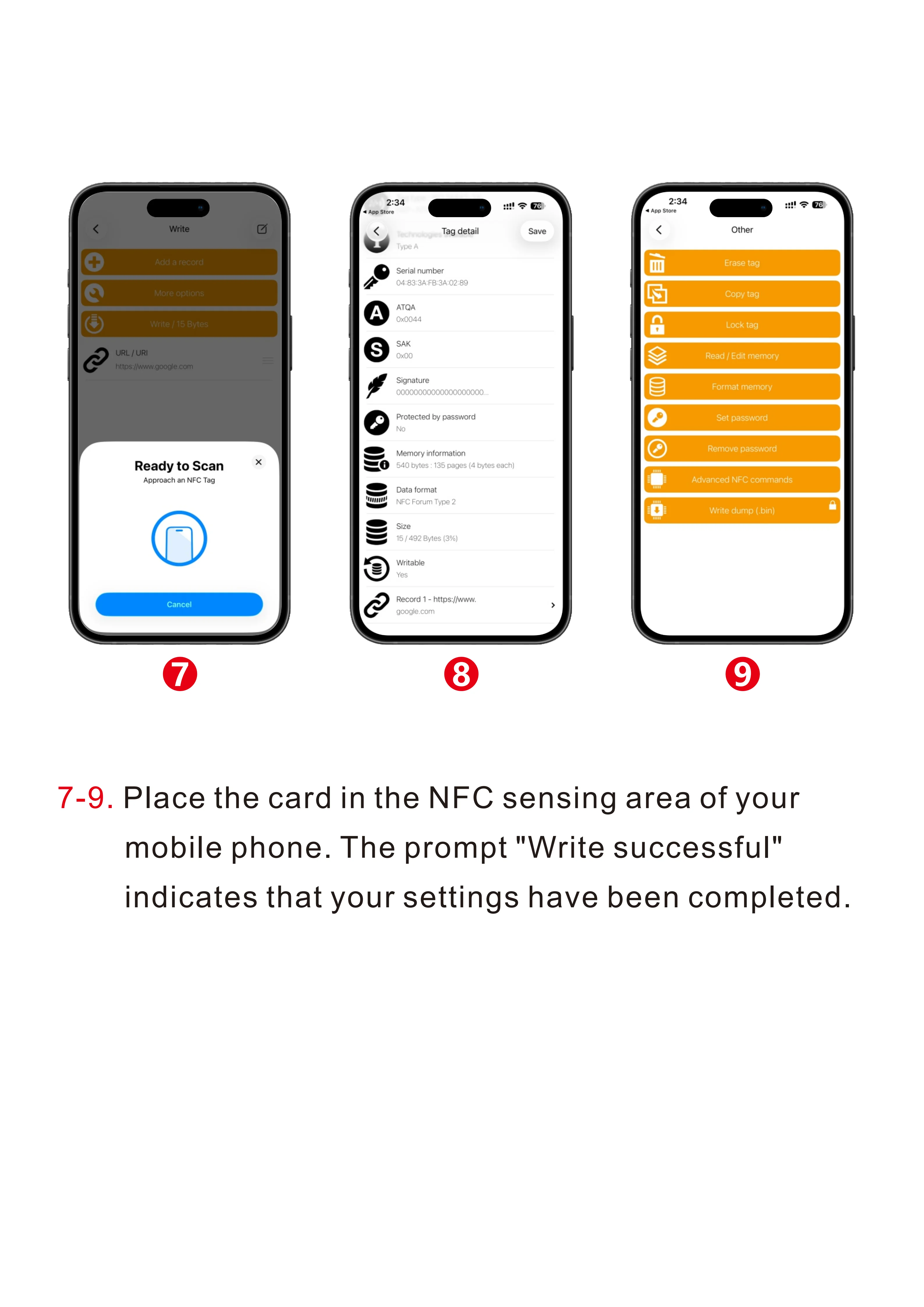 NFC 215 Quadratische Programmierbare Google-Bewertungskarten-Station für den Tisch, 13,56 MHz, QR-Code, Editierbare Standkarte für Unternehmen – Detail 6