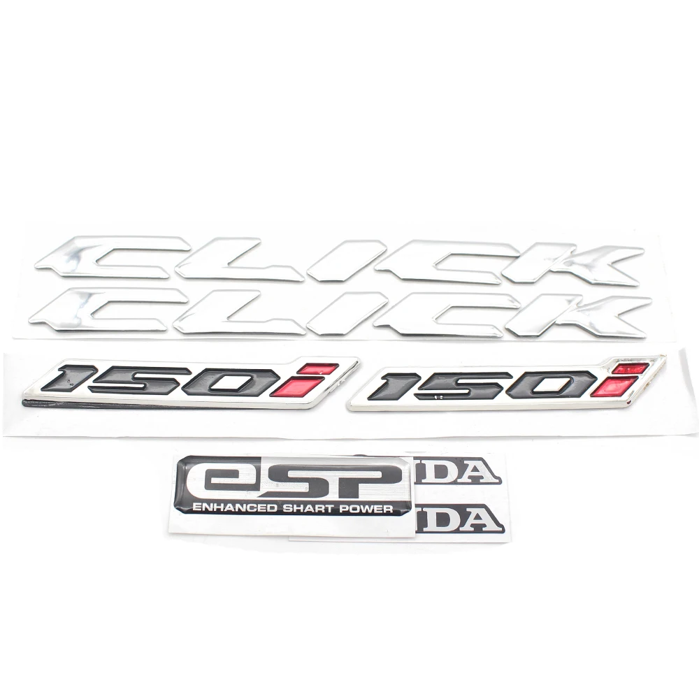 

Pokhaomin Motorcycle Body Chrome Click Logo Badge Emblem Sticker Decals for Honda CLICK 125 125i 150 150i Soft Plastic Stickers