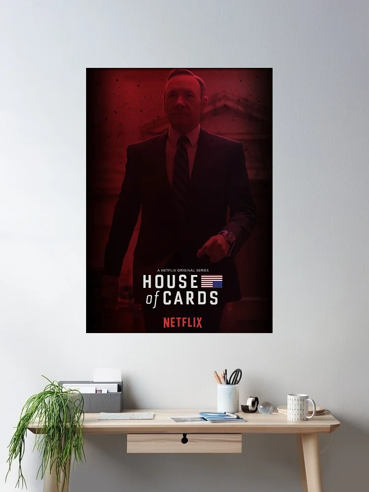 

House of Cards Movie Art Print Canvas Poster, Living Room Decor, Home Wall Picture