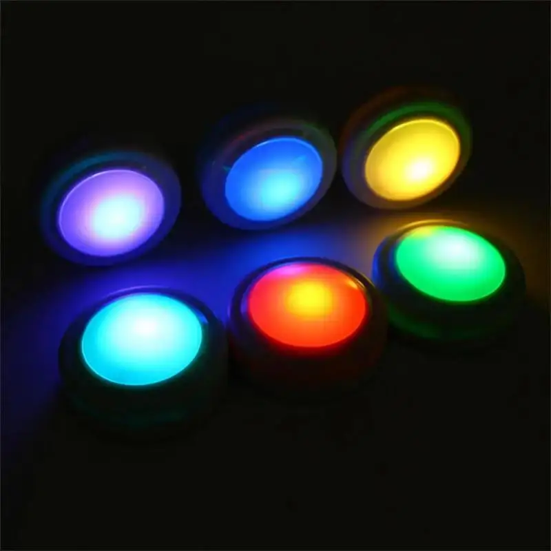 1-6pcs rgbw led puck nachtlichter fernbedienung dimmbar unter schrank licht batterie betriebene drahtlose schub lampe küchen schrank