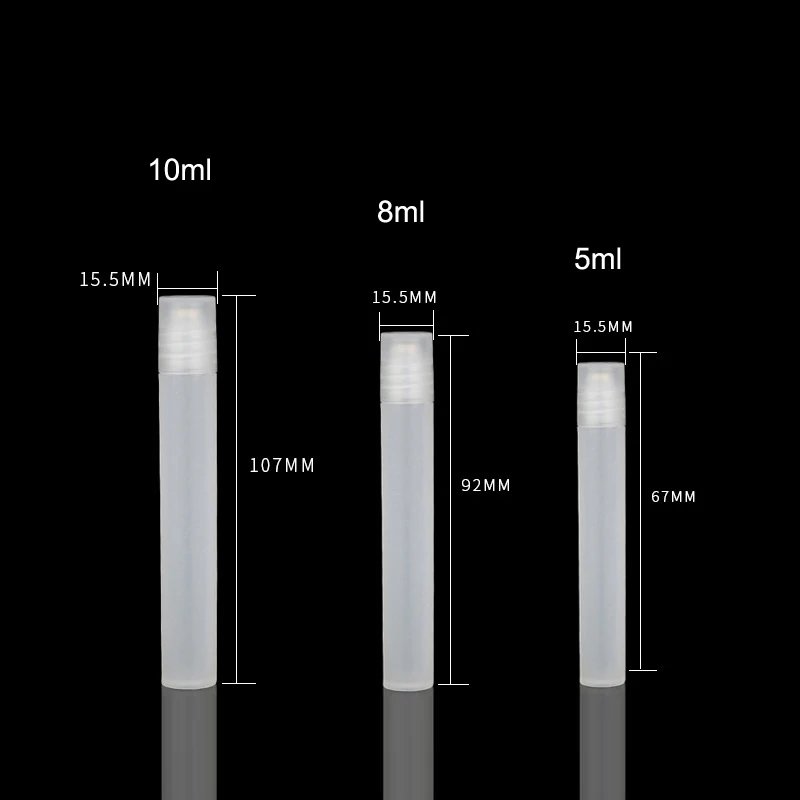 5/8//20ml Walze auf Flaschen Parfüm rolle auf Kunststoff behälter flüssige Lotion Metallkugel Kosmetik flasche für ätherisches Öl