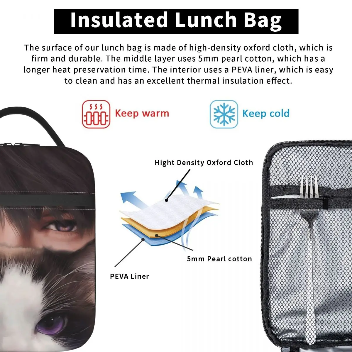 Sylus Love And Space Lunchtasche für Kinderspiel Love And Deepspace Lunchbox Lässige Reise-Kühltasche Thermo-Lunchtaschen