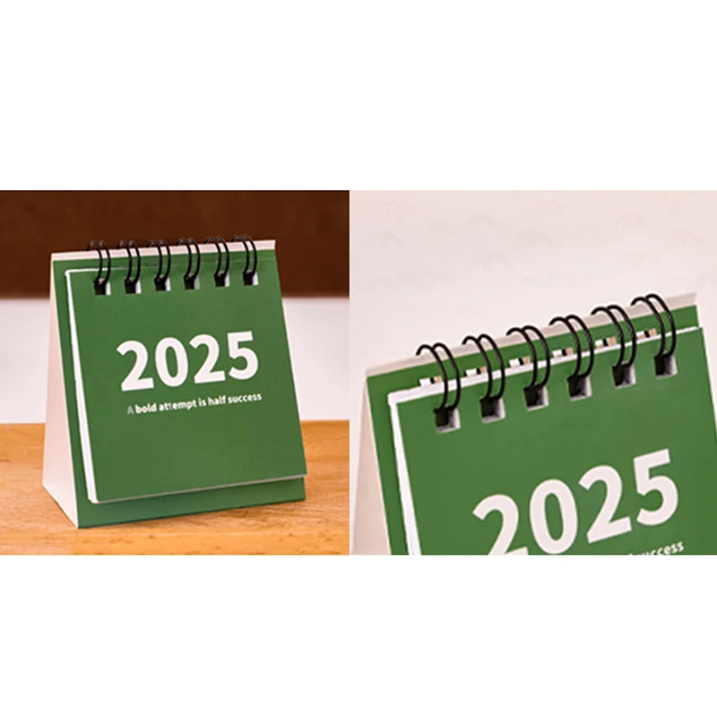 2025 Mini Simple Desk Calendar Cute Portable Pocket Small Daily Planning Calendar Manage Time Schedule Desktop Decoration