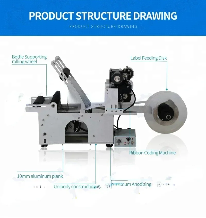 Cheap And Fine Hot Sales Semi-auto Round Bottle Labelling Machine With Code Printer Labler