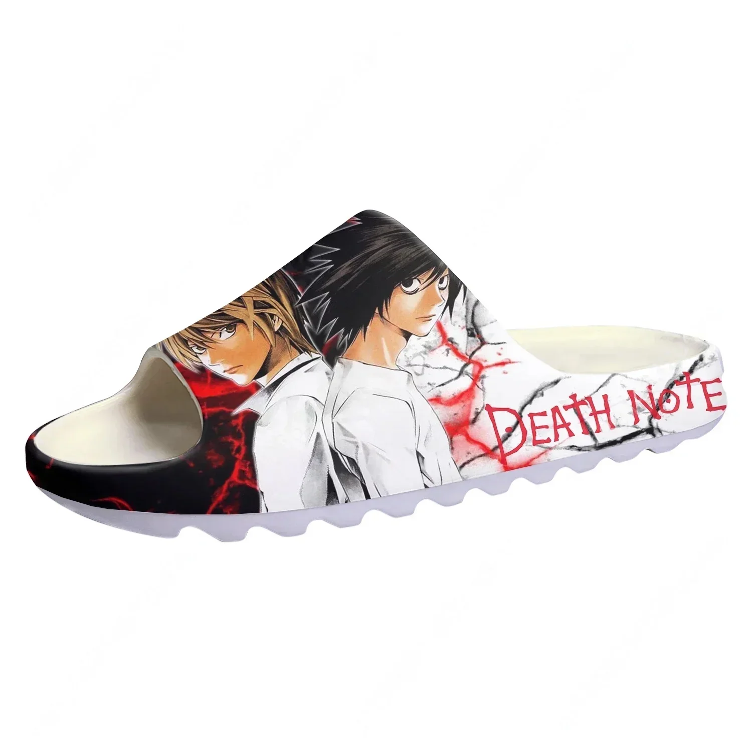 

Death Note Yagami Lawliet L Anime Soft Sole Sllipers Home Clogs Customized Water Shoes Mens Womens Teenager Step on Shit Sandals