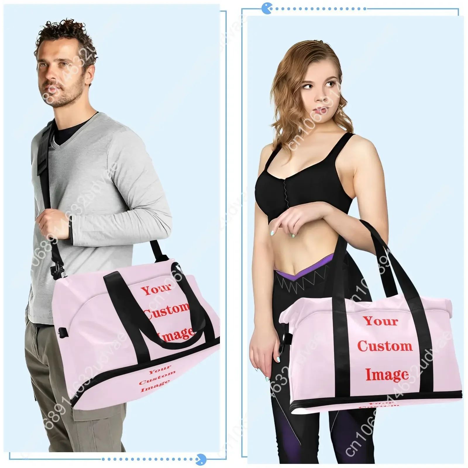 Foldable Travel Sports Bag Large Capacity Personal Items Storage Bags Carry On Luggage Duffel Bag Customized Women Shopping Bags