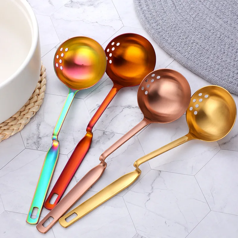 

LMM stainless steel creative dual-purpose colander integrated spoon household restaurant fishing spoon