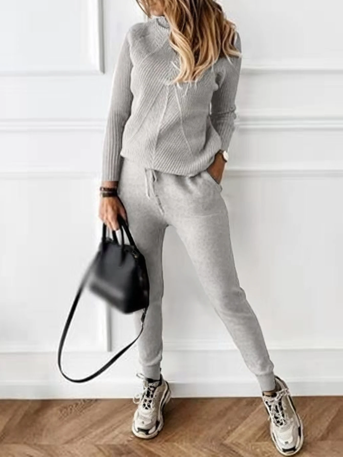 Casual Fit Suit Trousers Set No Decoration Fashionable Women's Long Pants Outfit Suitable For Various Occasions