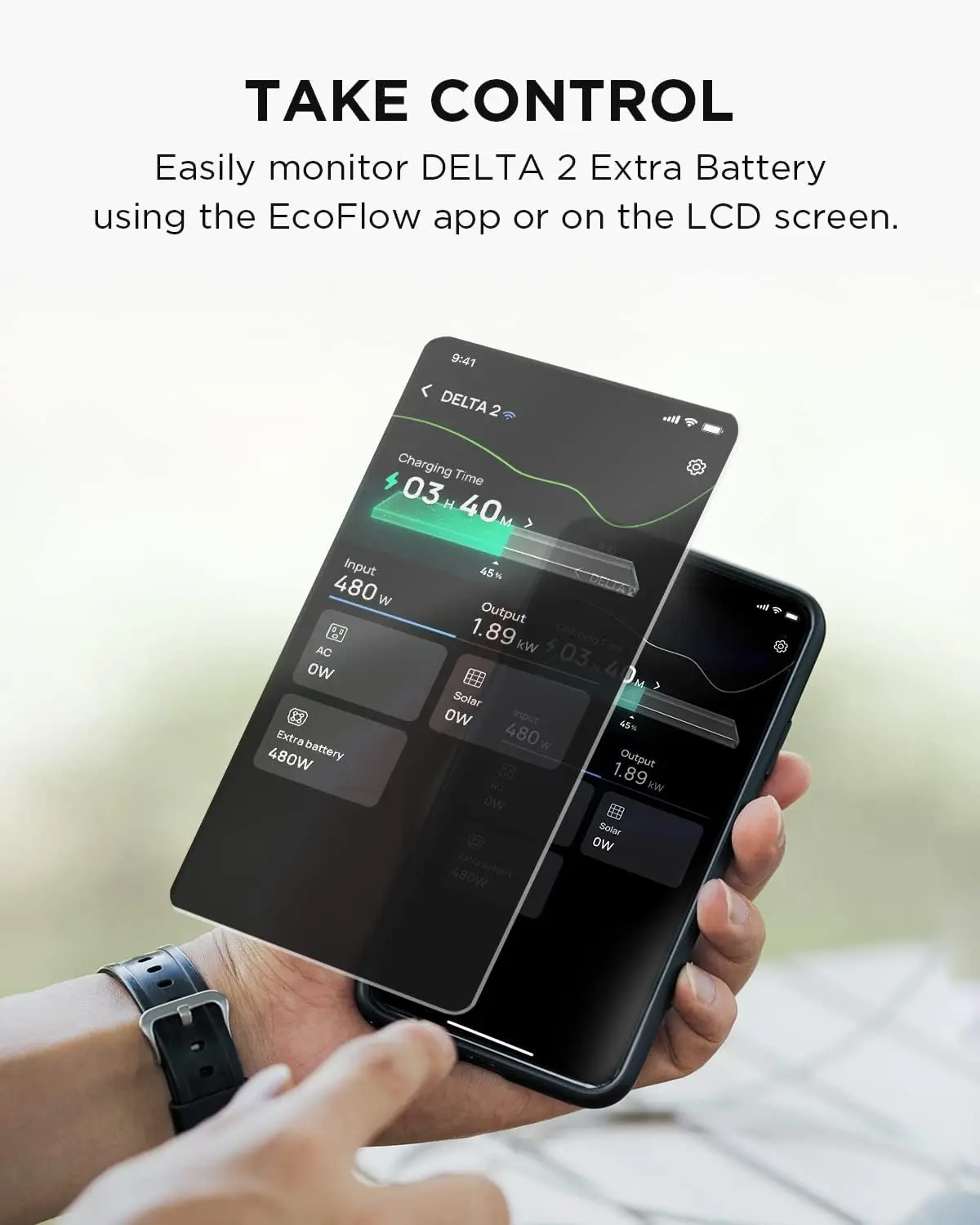 

Portable Power Station with Smart Extra Battery, Expand Capacity from 1024Wh to 2048Wh,