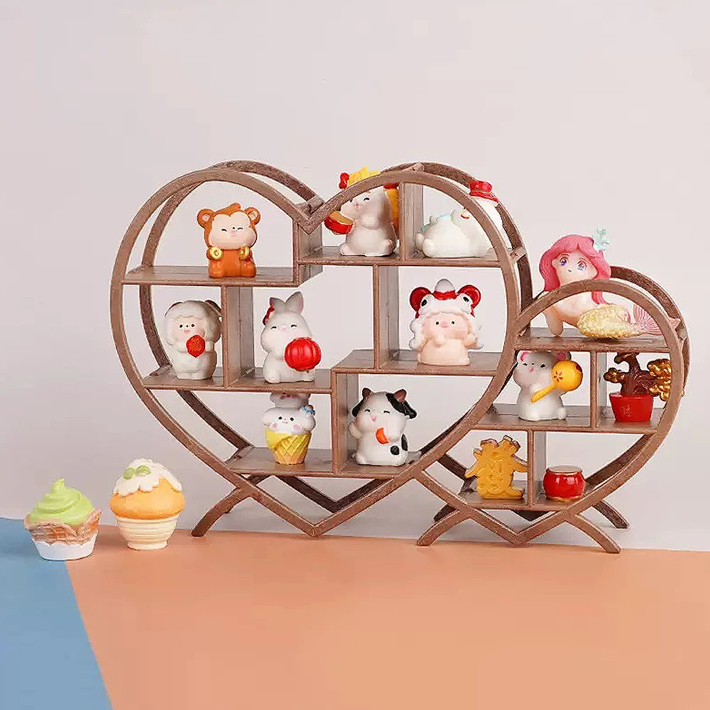 1 pièces maison de poupée Bogu vide amour étagère Mini présentoir support de rangement modèle jouet scène décoaration bricolage accessoires meubles jouet