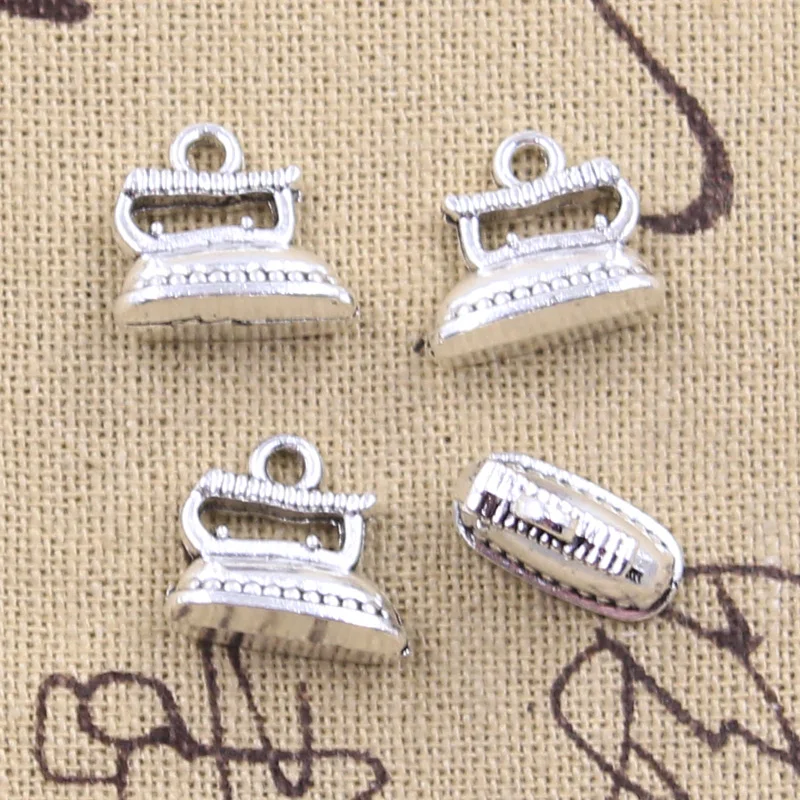 15pcs Charms Tailor Iron 13x14x7mm Antique Silver Color Pendants DIY Crafts Making Findings Handmade Tibetan Jewelry