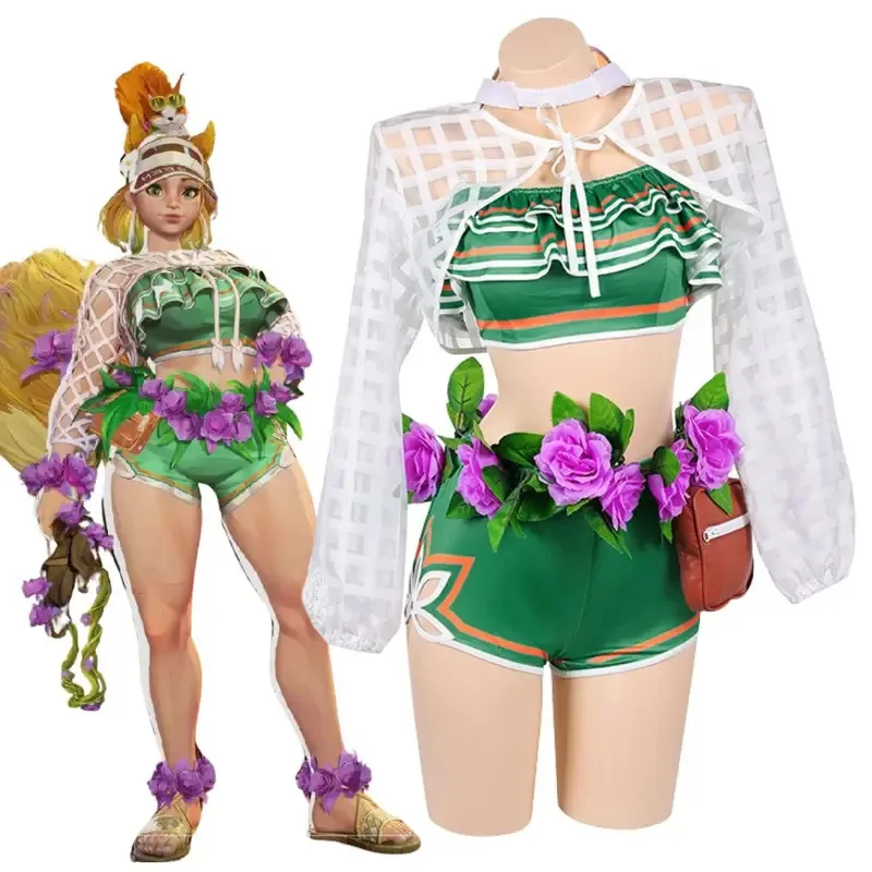 

Rivals Doreen Green Squirrel Girl Косплей Купальник Костюм Маскировка для женщин Девушки Комплект бикини Одежда Хэллоуин Карнавальный костюм