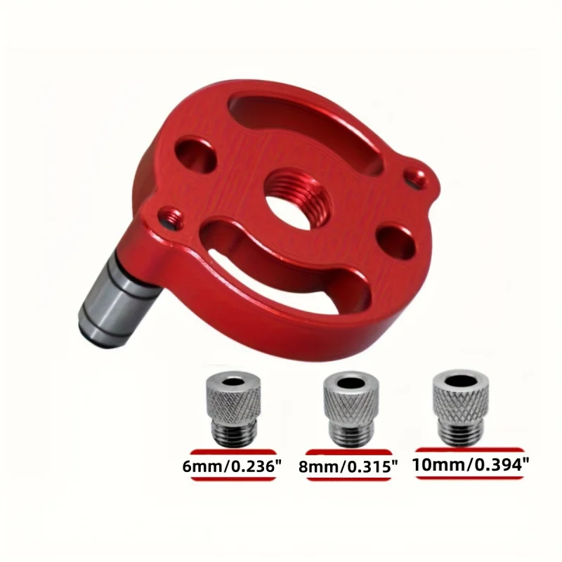 

1Набор дыроколов для деревообработки из красного алюминиевого сплава - самопозиционирующийся локатор направляющих для прямой дрели, прецизионное управление миллиметром 0,1