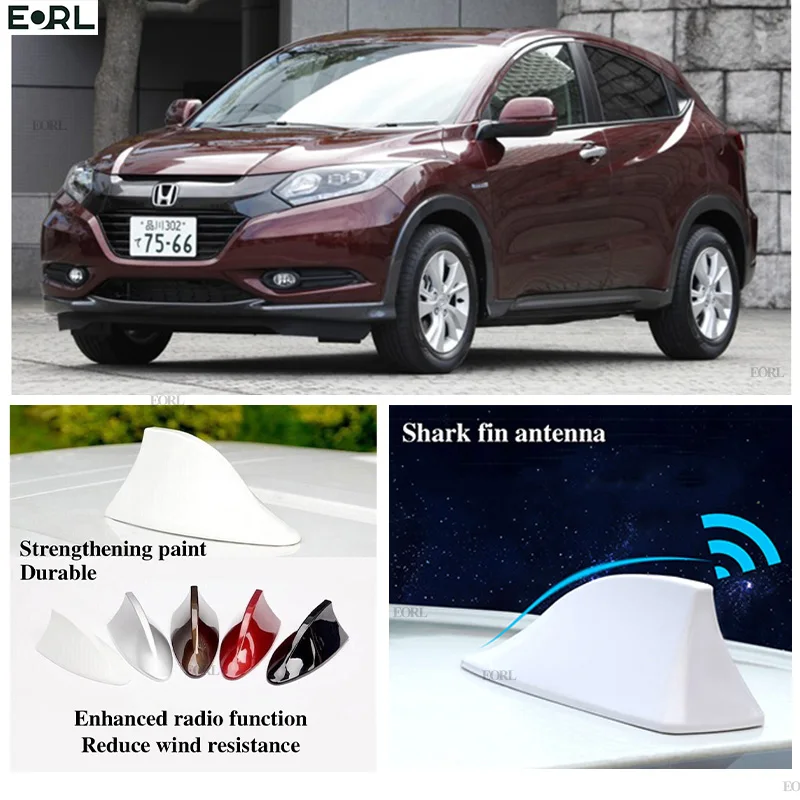 For Honda HR-V Vezel Shark Fin Antenna FM Signal Super Aerials Amplifier Waterproof Signal Amplifier FM/AM Radio Aerials