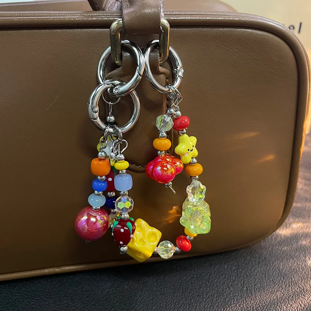 

Multi Color Dopamine Mobile Phone Chain Hanging Chain, Smile Star Sports Pendant Bag, Keychain, Universal Chain Cute Lanyard
