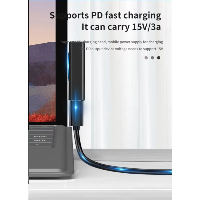 Suitable for Type-c female to Microsoft Surface magnetic PD fast charging conversion head ProGO Laptop Boo3