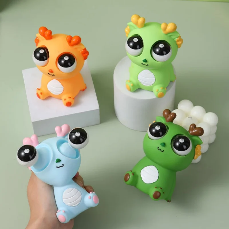 New Creative Explosive Eye Dragon Dinosaur Decompression Squeezing Toy Joy Popular Staring Eye Funny Stress Relief Toy Kids Gift