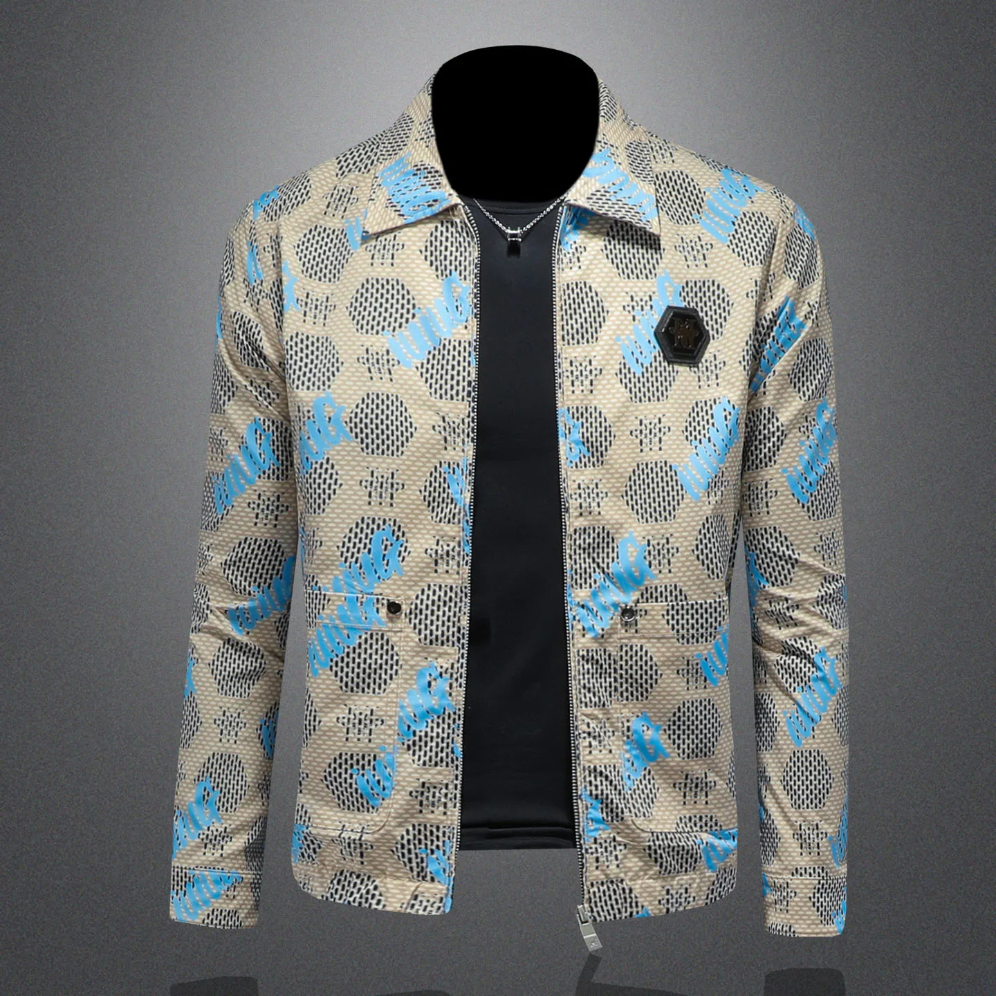 

Роскошная модная повседневная куртка для мужчин, осень 202, деловая куртка-бомбер с лацканами, мужская универсальная уличная одежда, верхняя одежда, пальто 5XL