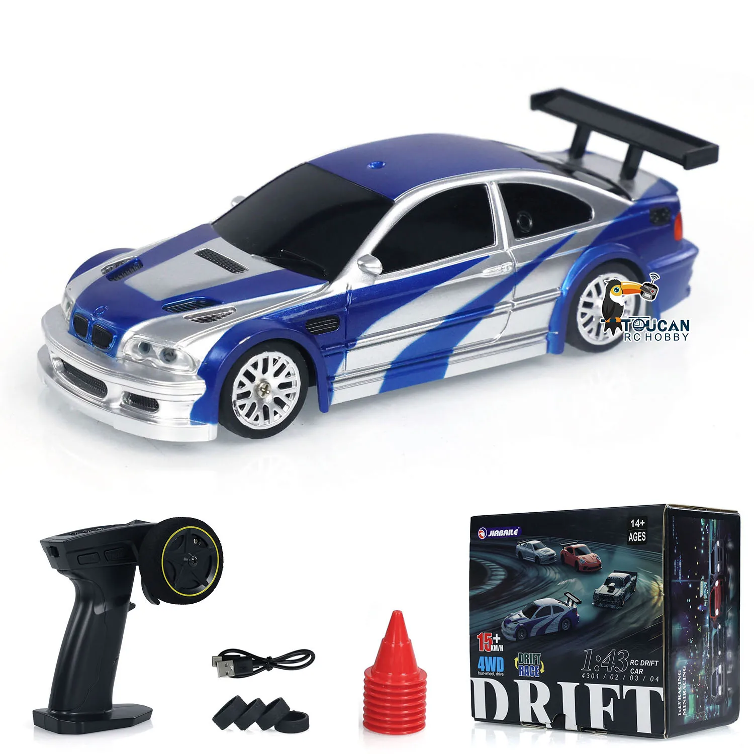 1/43 2.4g Radio Control Drift Car 4WD RC Mini Race Car Toys High-Speed Motor Vehicle Model for Boys Gifts TH23884