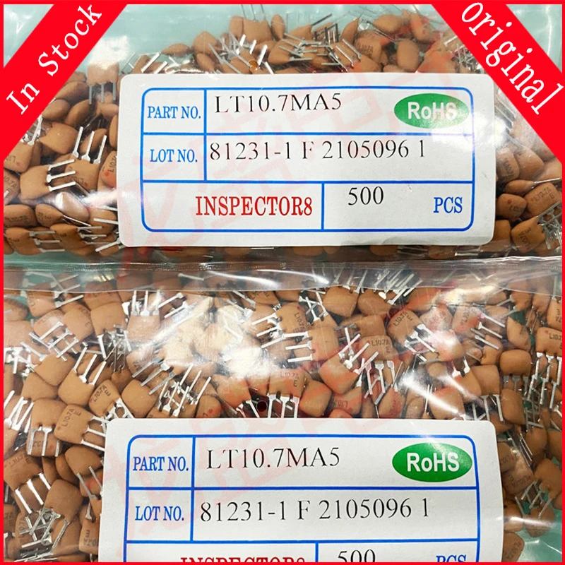 10pcs/lot LT10.7M 3P Ceramic Resonators DIP-3 Ceramic filters 10.7MHZ ZTT10.7M ZTT10.7 In Stock