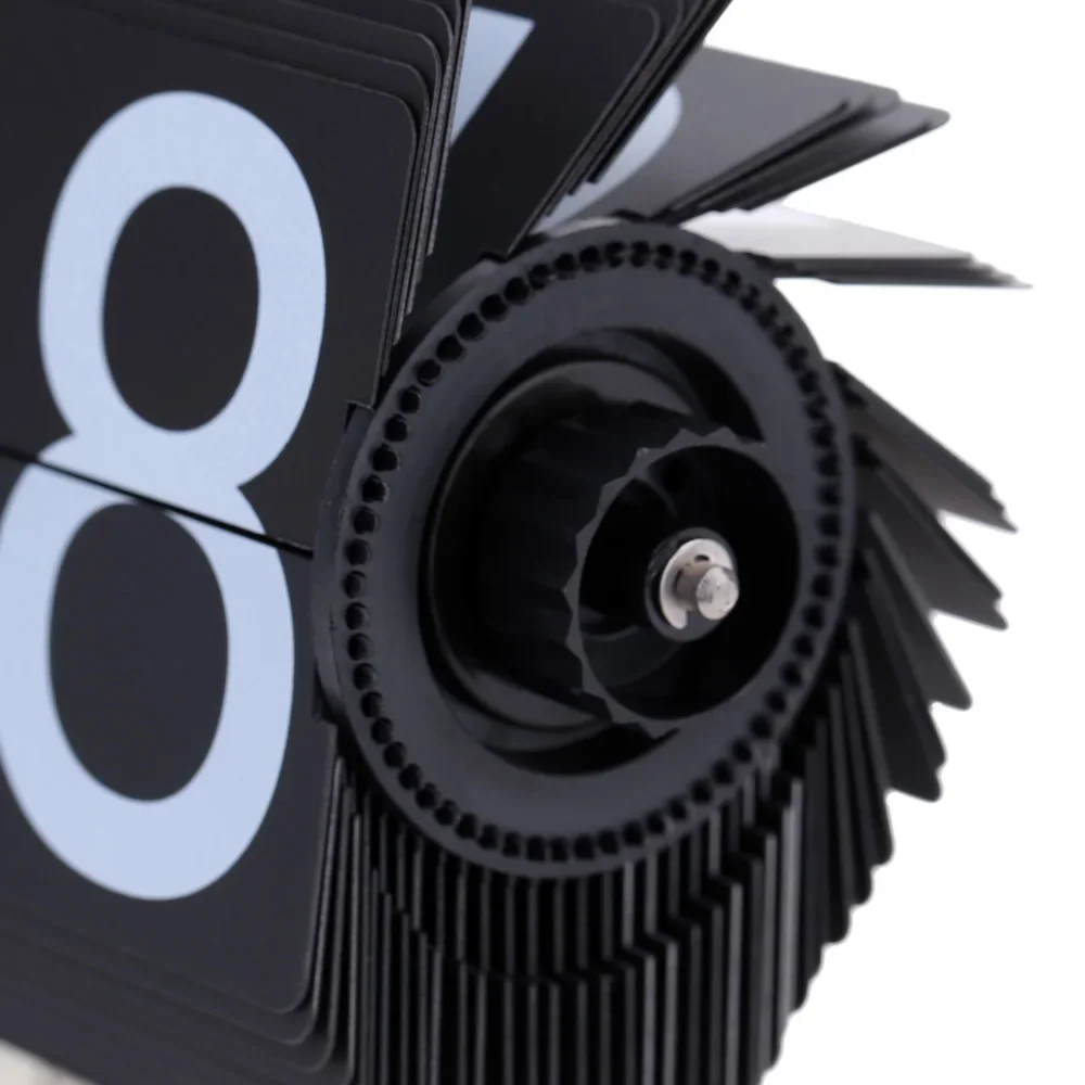 Small Scale Game Sports Timer Table Clock Retro Flip Over Clock Stainless Steel Flip Gear Operated Clock Watch view 6