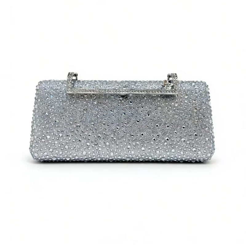Women Royal Blue Rhinestone Evening Bag Luxury Ladies Formal Party Crystal Diamond Handbag Elegant Wedding Guest Clutch Purse view 4