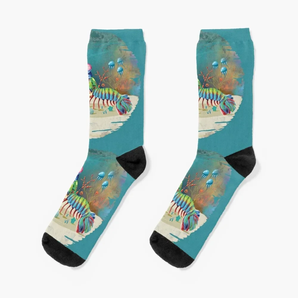 Peacock Mantis Shrimp Socks man sports and leisure Man Socks Women's