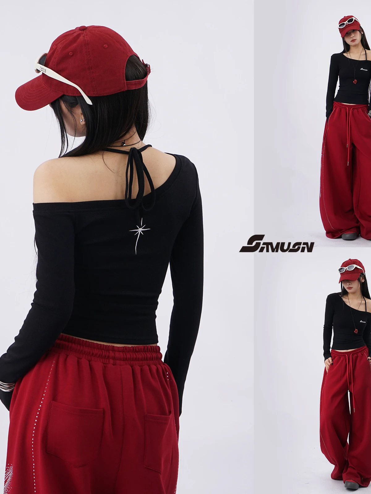 

Черная женская футболка с длинным рукавом и вышивкой букв, облегающая, эластичная, укороченная, в стиле Hot Girl