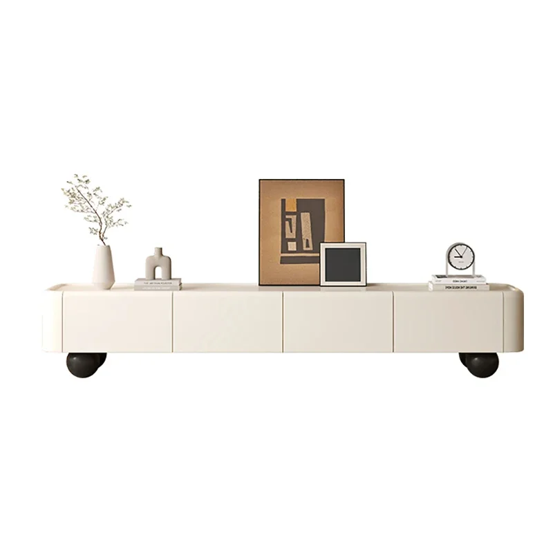 

Minimalist Modern Trendy Tv Cabine Glamour Aesthetic Storage Luxury TV Stand Cream Style Mueble Para Tv Living Room Furniture