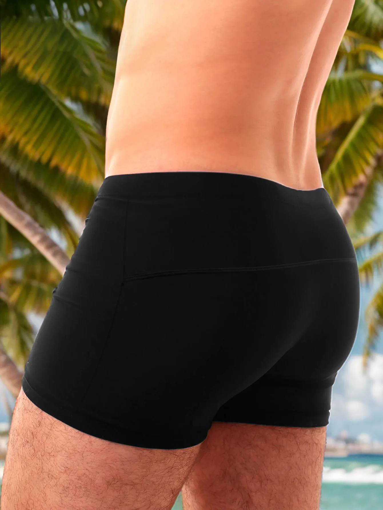 Fashionable Pool Party Swimming Trunks Men's Slim Fit Swim Shorts Gym Beach Essentials Quick Dry Stretchy Fabric image 2