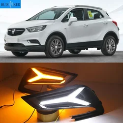 2pcs LED For Buick Encore Opel mokka 2016 2017 2018 Driving DRL Daytime Running Light fog lamp Relay LED DRL Daylights