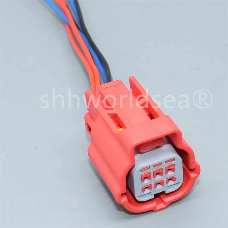 1Sets Red 6 Pin Male Female Car OBD Diagnostic Plug Auto Universal Socket Automotive Connector MWTPB-06-1A-R protection cover