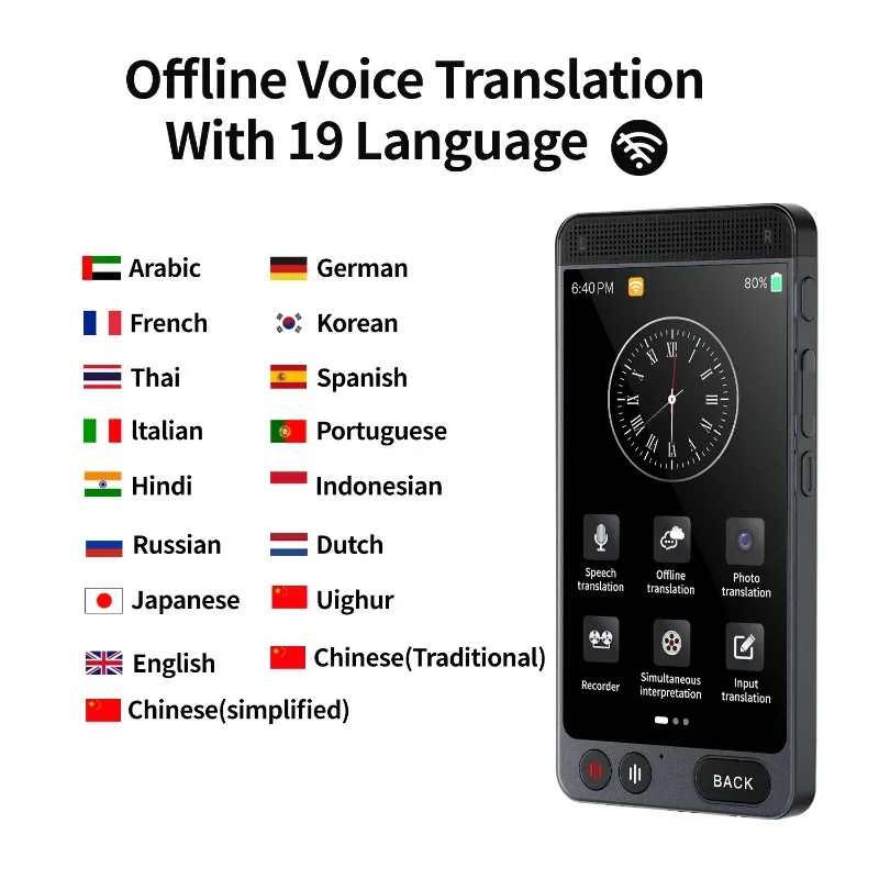 D21 Smart AI Voice Photo Translator Device Online Offline Real Time 142 Languages Translation Equipment Machine For Travel