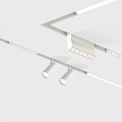 Modern LED Magnetic Track Light System Livingroom White DC48V Recessed Downlight Spotlights Without main Light Lighting Series