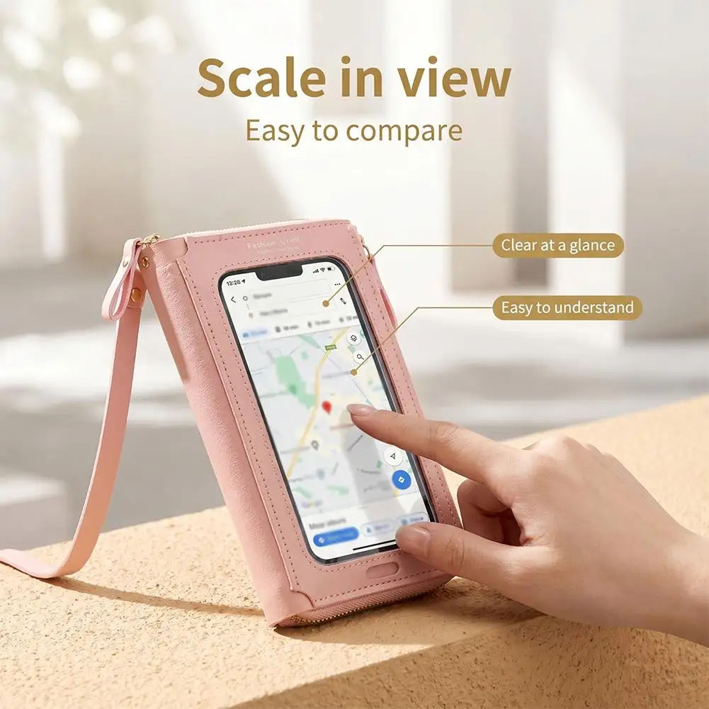 Women Bags Soft Leather Wallets Touch Screen Cell Phone Purse Crossbody Shoulder Strap Handbag for Female Cheap Women's Bags view 2