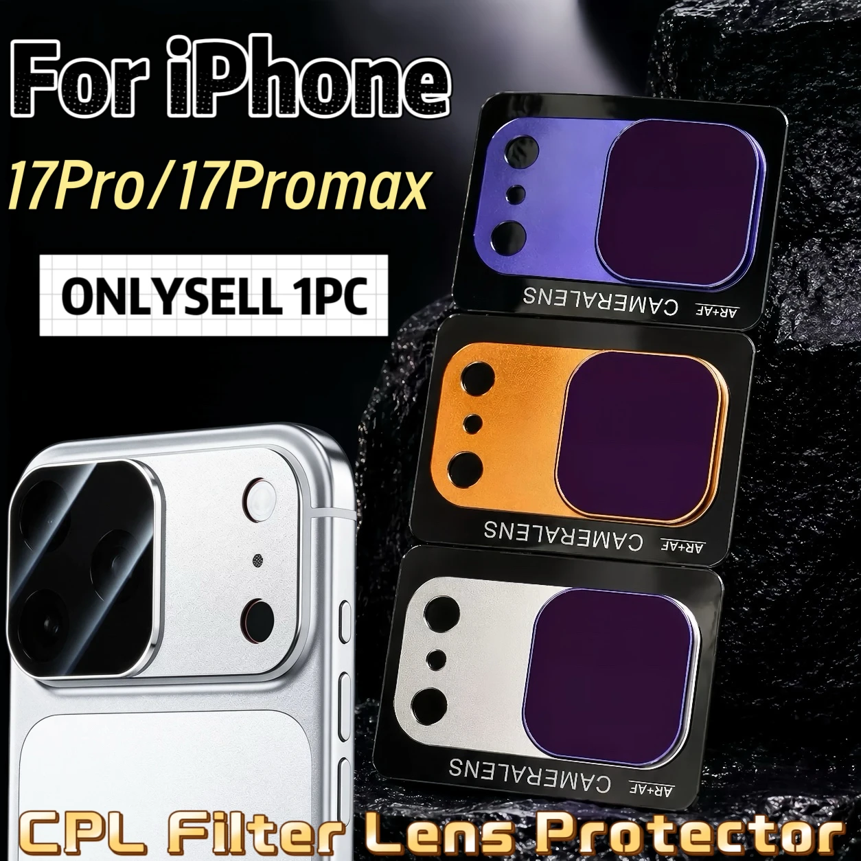 

Magnetic Filter Lens Protector for iPhone 17 Pro / 17 Pro Max, Shockproof, Wear-Resistant, Easy to Install, 1-Pack