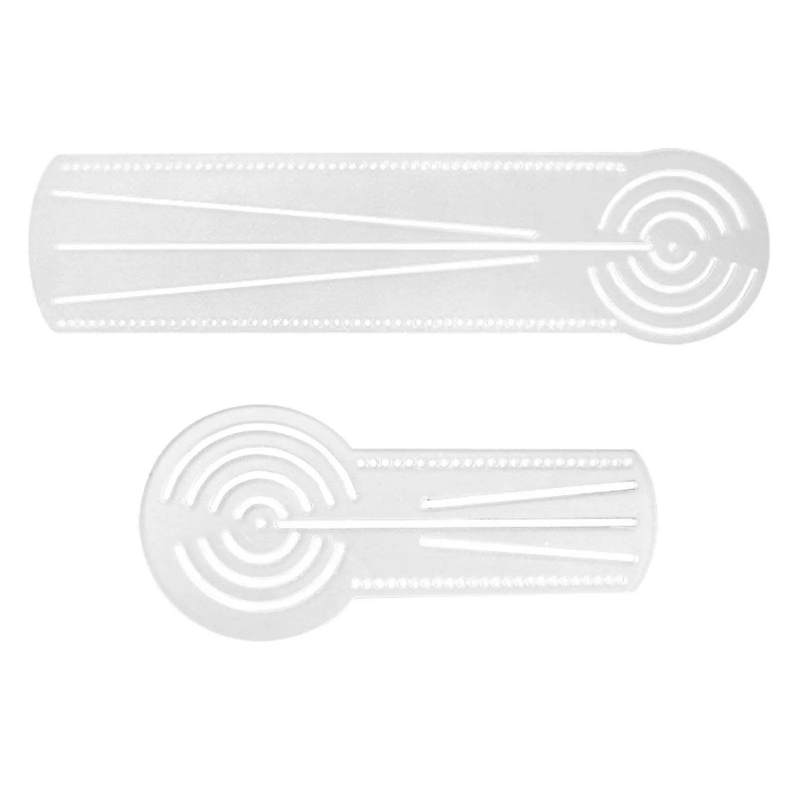 2Pcs Mandala Art Drawing Ruler Acrylic Geometry Stencil Protractor Compass Combo for Circular Patterns Technical Drawing