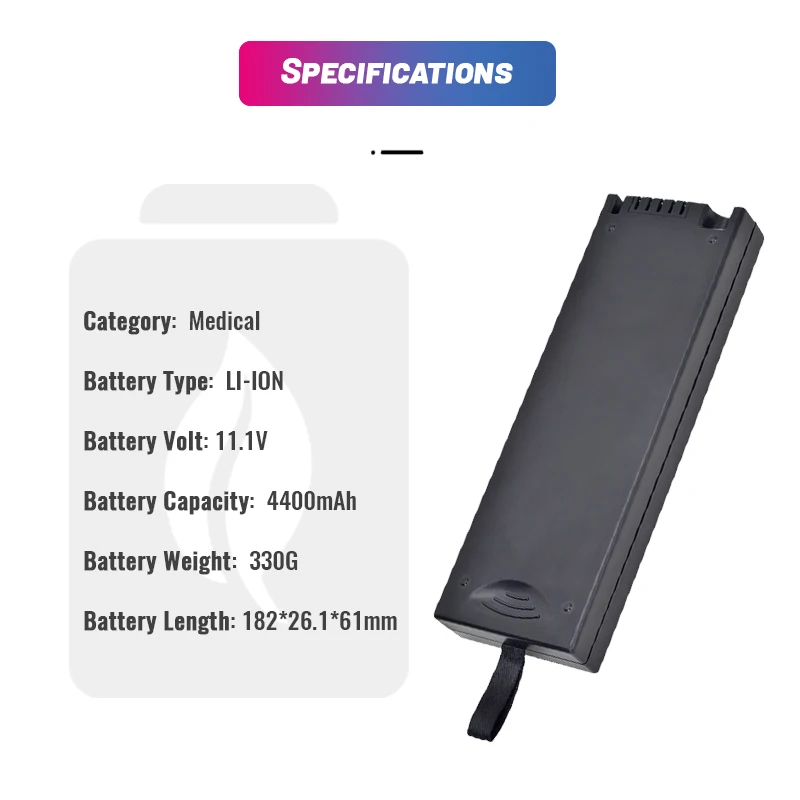 11.1V 4400mAh Li-ion battery  lithium-ion rechargeable LI23S001A  for MINDRAY VS800 VS-800 PM8000 PM7000 WATO EX-20 EX-25 EX-30