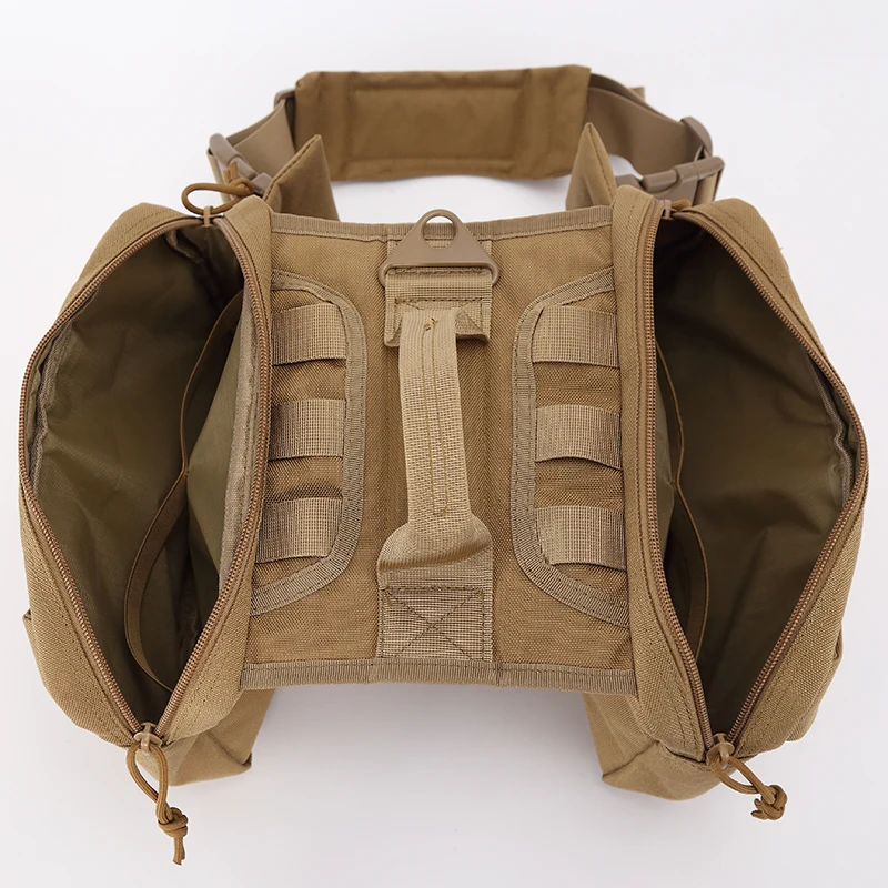 Arnês Ajustável para Cães com Bolso, Nylon, Militar, Tático, Serviço Médico, Treinamento, Caça, Punho, Cães Grandes