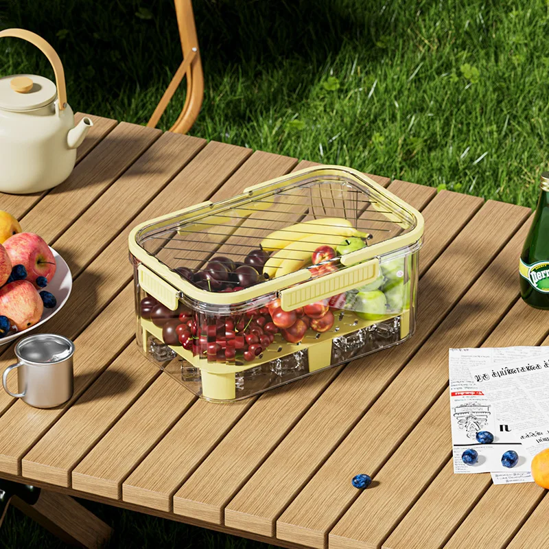 Portable Outdoor Fresh Fruit and Vegetable Storage Box with Handle P20 Plastic Mould Hot Runner for Snacks Fruit on the Go