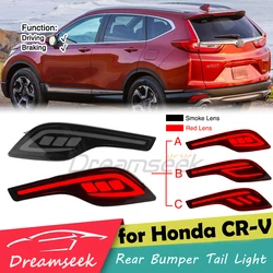 Pair LED Rear Bumper Brake Tail Light for Honda CRV CR-V 2017 2018 2019 Reflector Driving Stop Lamp Taillight Auto Accessories