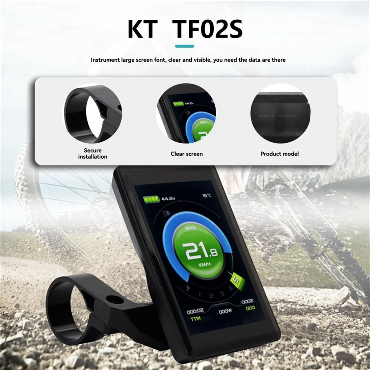 AB01 Дисплей Ebike SM Plug KT TF02S 24V36V48V Электрический велосипед Интеллектуальная панель управления Дисплей для преобразования электрического велосипеда