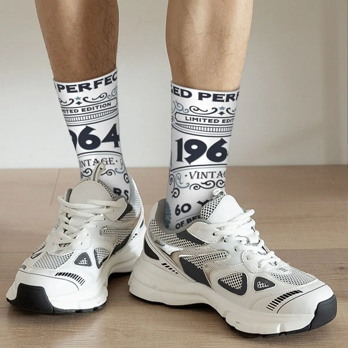 Hip-hop Unisex Born In 1964 Limited Edition Dress Socks 60th Birthday Gift Accessories Soft Socks Comfortable Wonderful Gifts