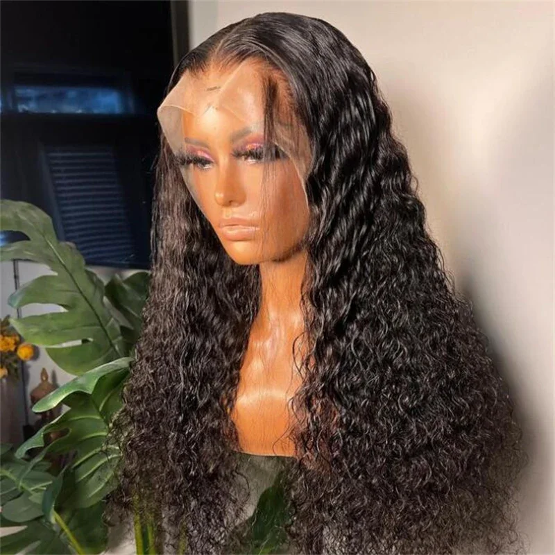 13x4 HD Lace Front Wigs Human Hair Pre Plucked with Baby Hair Transparent Glueless Brazilian Deep Wave Frontal Wigs for Women image 3