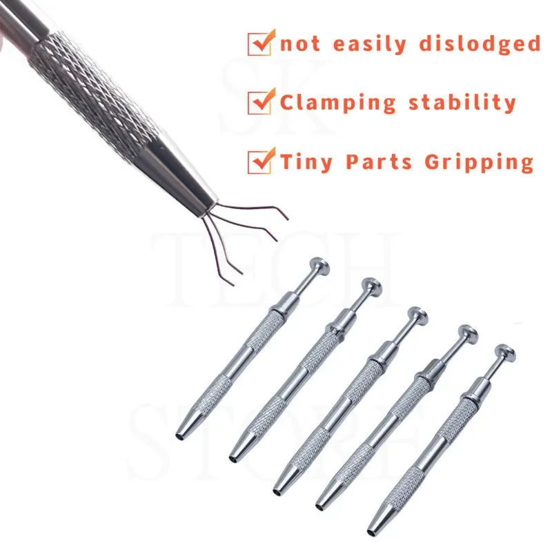 IC Extractor Four Claw Electronic Component Grabber IC Chip Extractor Chip Screw Picker Tweezers Metal Grabber Repair Hand Tools